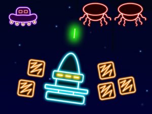 Neon Invaders Online Arcade Game