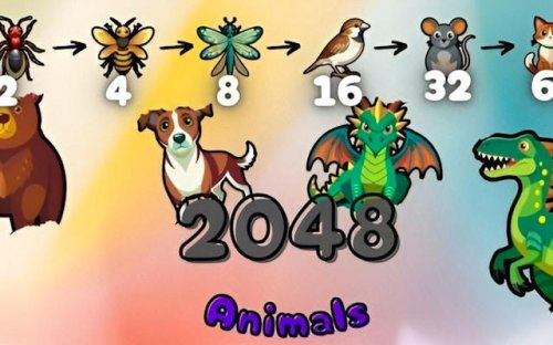 2048 Animals Merge Puzzle: Build Your Adorable Virtual Zoo